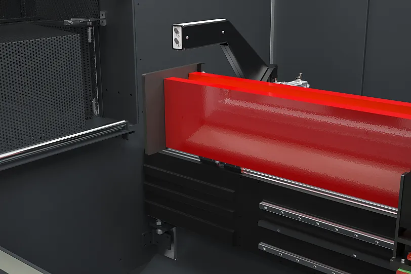 Emmegi Comet S6 HP Spanner- und Werkstückanschlagpositionierung Comet S6 HP Achsen H und P