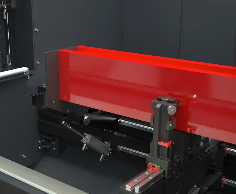 Pneumatische Anschläge Pneumatische Referenzanschläge zur Positionierung des Aluminiumprofils