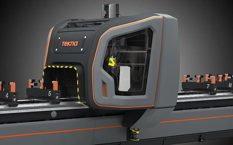 Kabine Kabine 4-Achs Stabprofilbearbeitungszentrums in Portalbausweise