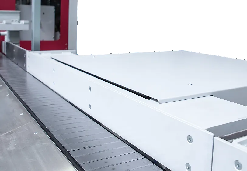 Convoyeur à chaîne à palette avec plaque poussante HCS E