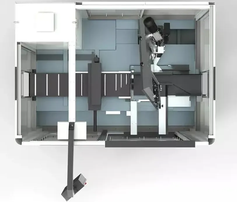 Vollumhausung des Bandsägeautomats Maximale Sicherheit und kleinstmöglicher Platzbedarf dank kompakter Vollumhausung.