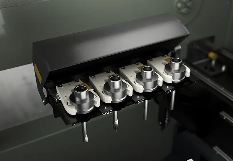 Magasin d'outils automatique gauche