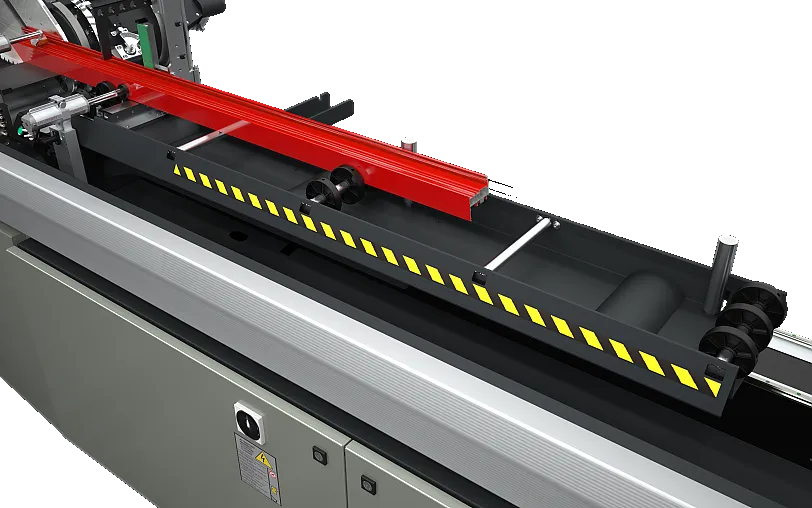 emmegi Precision TS2 - Be- und Entladen emmegi Precision TS2 - Be- und Entladen der Doppelgehrungssäge