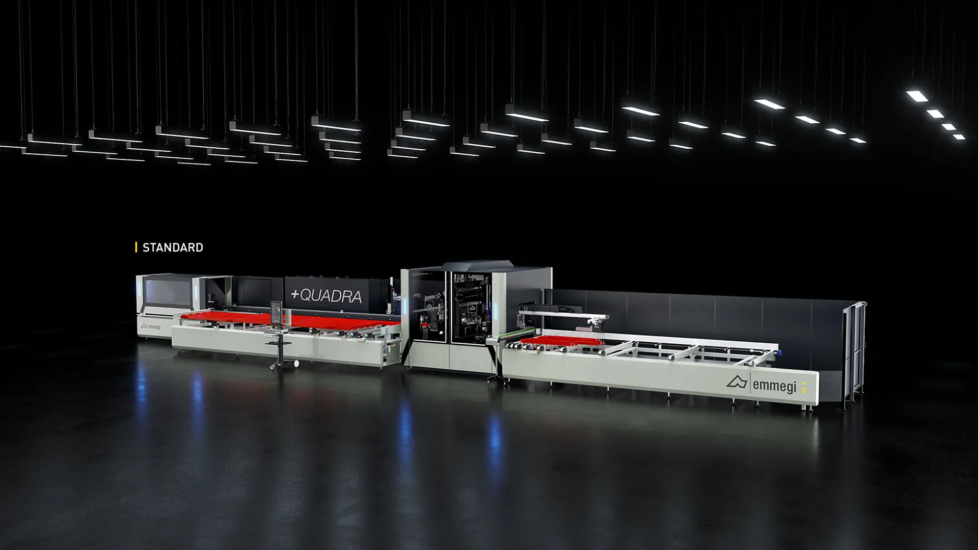 Emmegi +Quadra Durchlauf-Bearbeitungszentrum