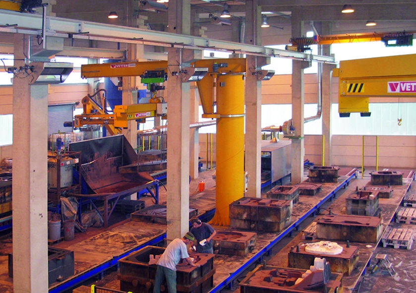 Alzmetall Kaltharzformanlage Alzmetall Kaltharzformanlage der Giesserei